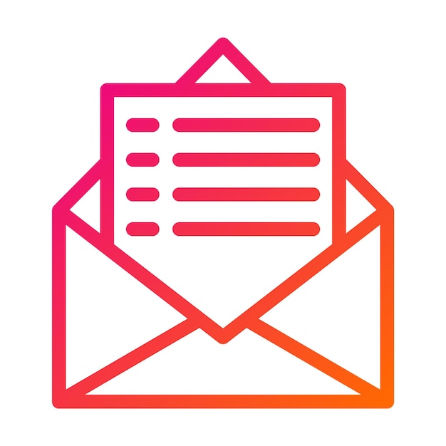 Ilustración de diseño de íconos vectoriales de correo electrónico