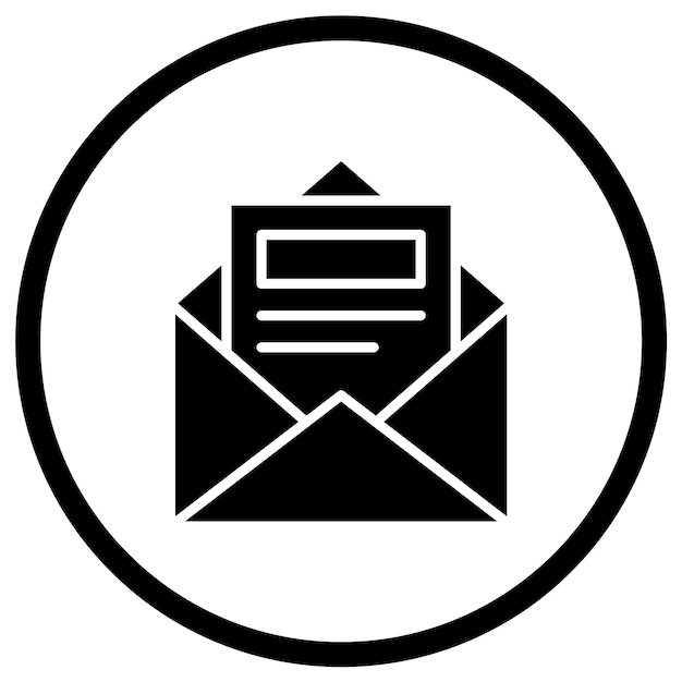 Ilustración de diseño de íconos vectoriales de correo electrónico