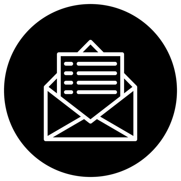 Ilustración de diseño de íconos vectoriales de correo electrónico