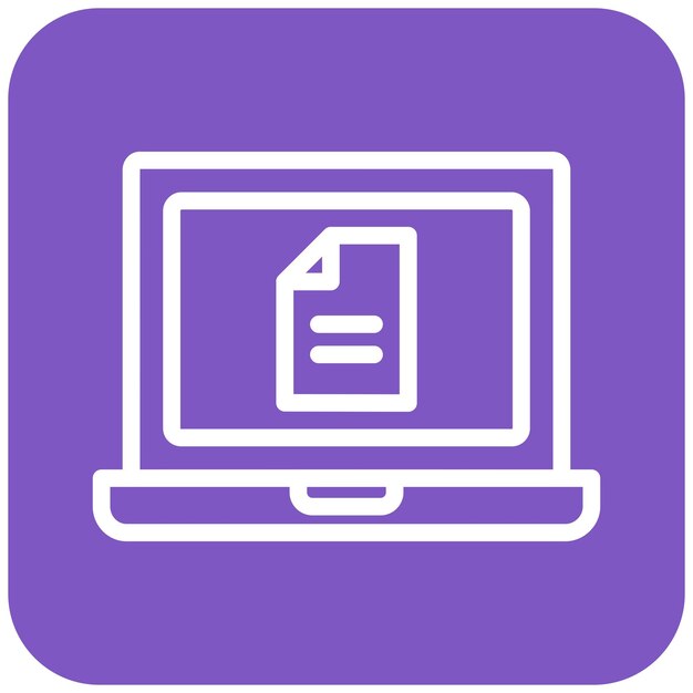 Ilustración de diseño de íconos vectoriales de documentos en línea