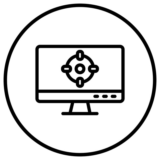 Ilustración de diseño de íconos vectoriales de enfoque