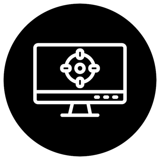 Ilustración de diseño de íconos vectoriales de enfoque