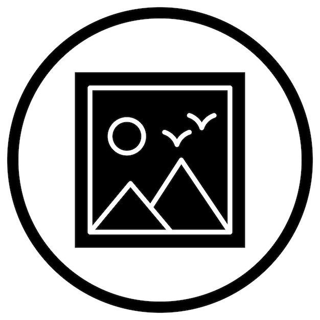 Ilustración de diseño de íconos vectoriales de fotos