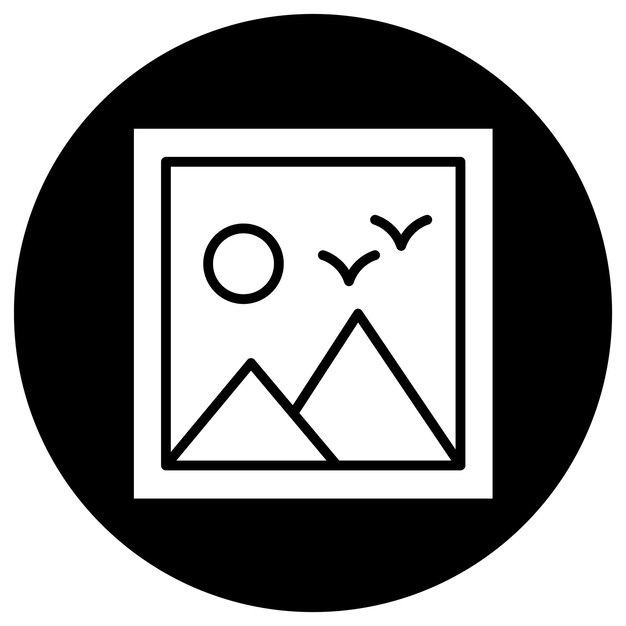 Ilustración de diseño de íconos vectoriales de fotos