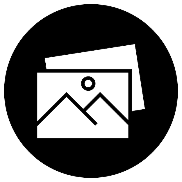 Ilustración de diseño de íconos vectoriales de fotos
