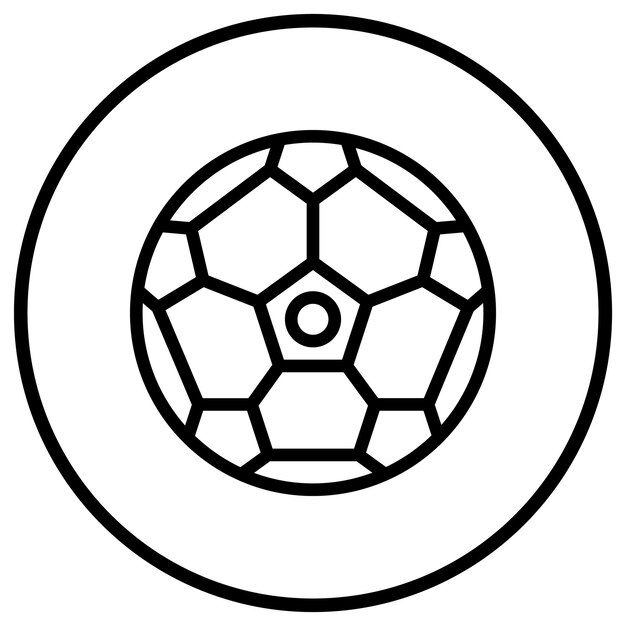 Ilustración de diseño de íconos vectoriales de fútbol