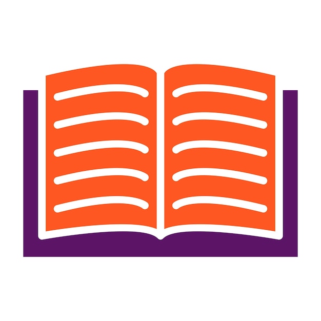 Ilustración de diseño de íconos vectoriales de la guía de libros