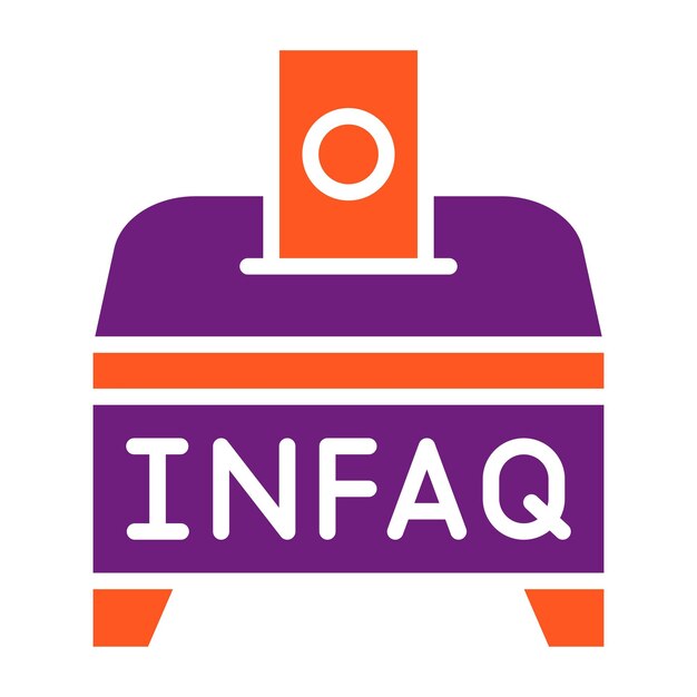 Ilustración del diseño de íconos vectoriales de Infaq