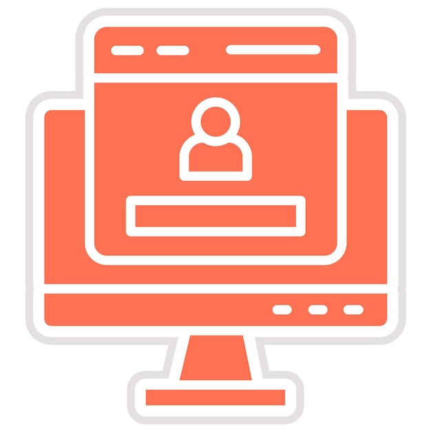 Ilustración de diseño de íconos vectoriales de inicio de sesión en la web