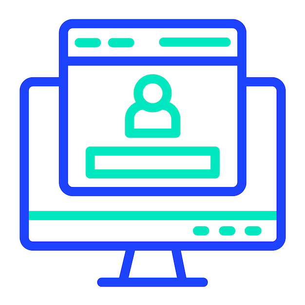 Ilustración de diseño de íconos vectoriales de inicio de sesión en la web