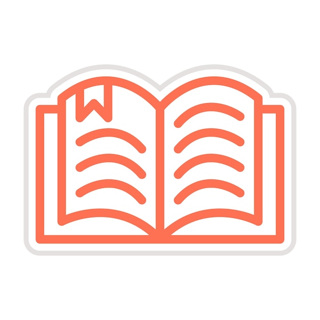 Ilustración de diseño de íconos vectoriales de lectura