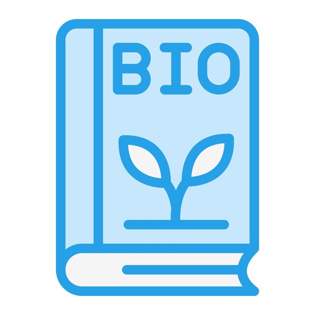 Ilustración del diseño de iconos vectoriales del libro bio
