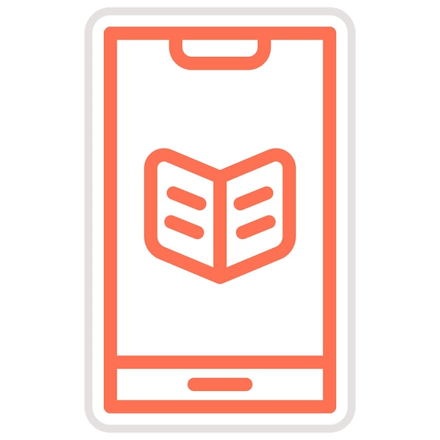 Ilustración de diseño de íconos vectoriales de libros electrónicos