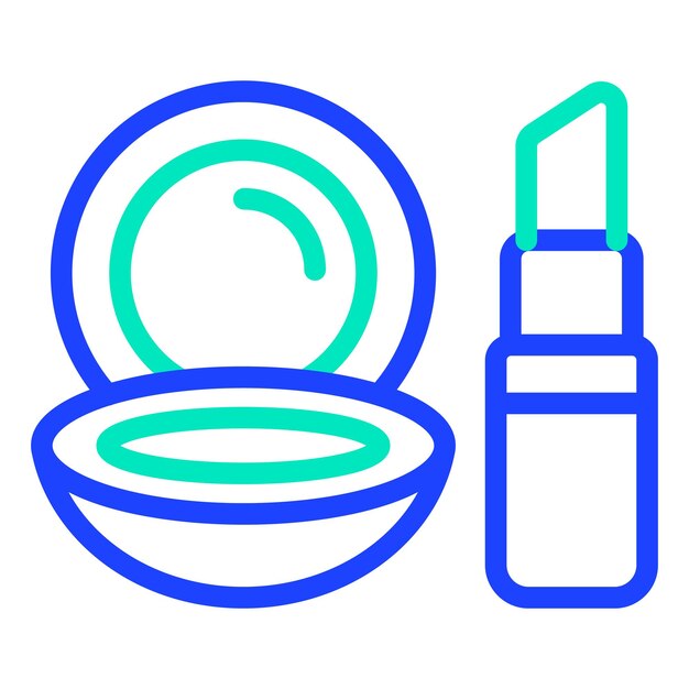 Ilustración de diseño de íconos vectoriales de maquillaje