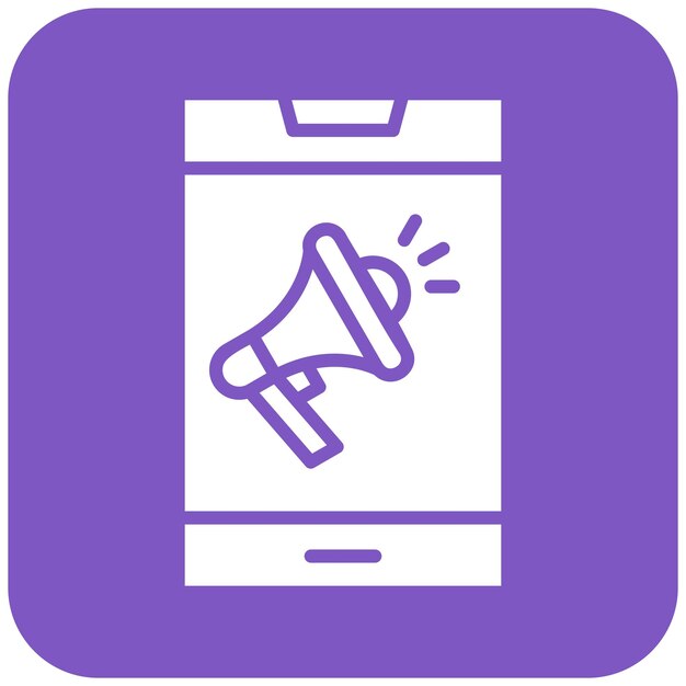 Ilustración de diseño de íconos vectoriales de marketing móvil