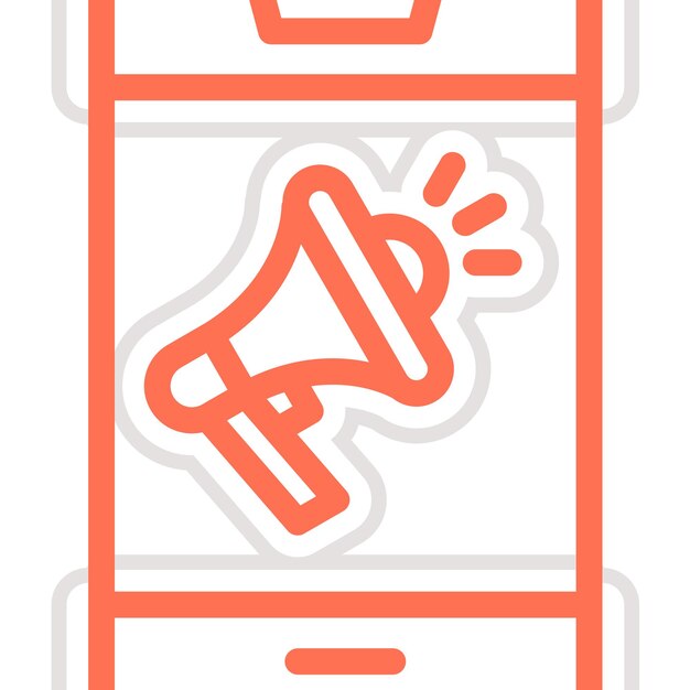 Ilustración de diseño de íconos vectoriales de marketing móvil
