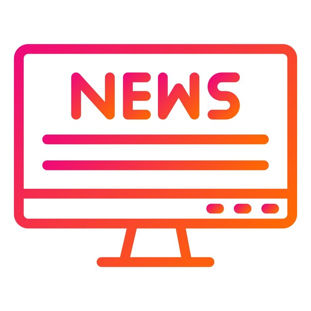 Ilustración de diseño de íconos vectoriales de noticias