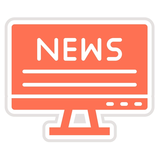 Ilustración de diseño de íconos vectoriales de noticias