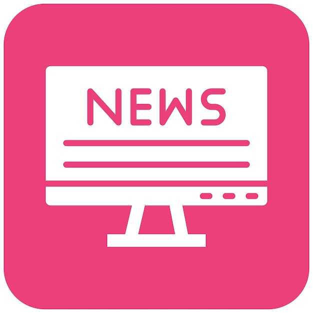 Ilustración de diseño de íconos vectoriales de noticias