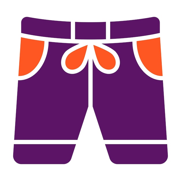 Ilustración de diseño de íconos vectoriales de pantalones cortos