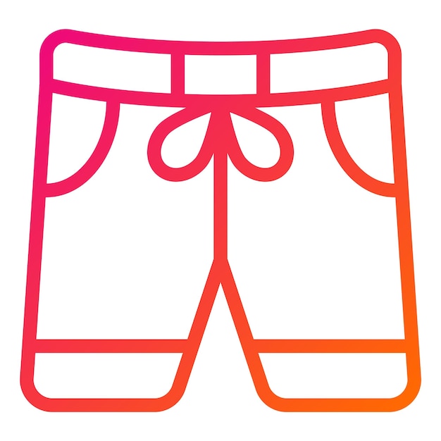 Ilustración de diseño de íconos vectoriales de pantalones cortos