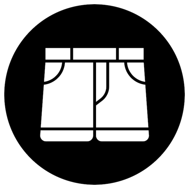 Ilustración de diseño de íconos vectoriales de pantalones cortos