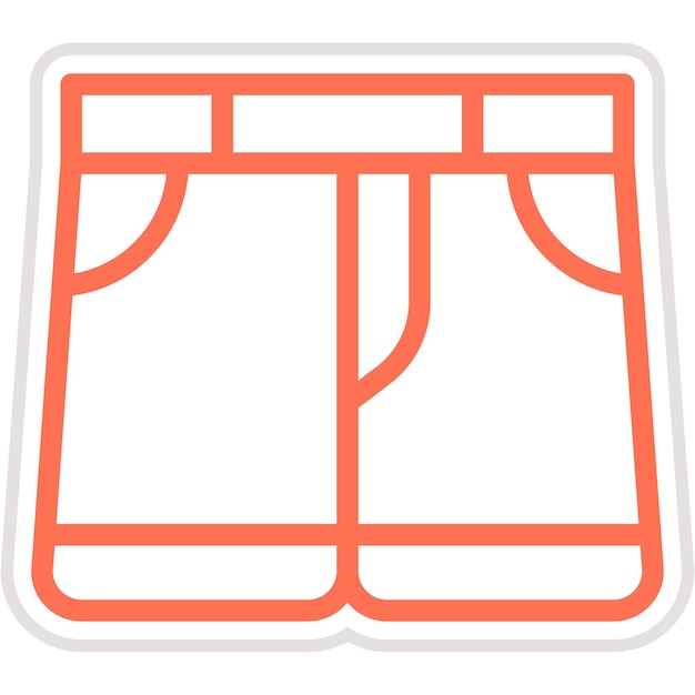 Ilustración de diseño de íconos vectoriales de pantalones cortos