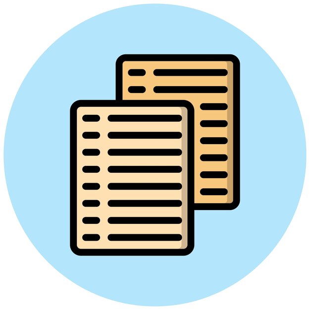 Ilustración de diseño de íconos vectoriales de papel