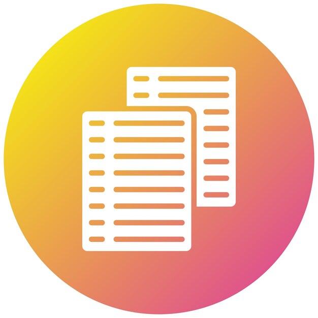 Ilustración de diseño de íconos vectoriales de papeles