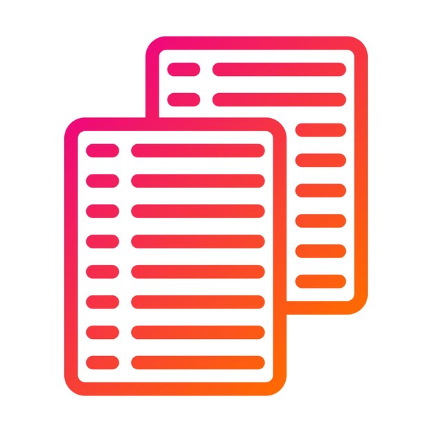 Ilustración de diseño de íconos vectoriales de papeles
