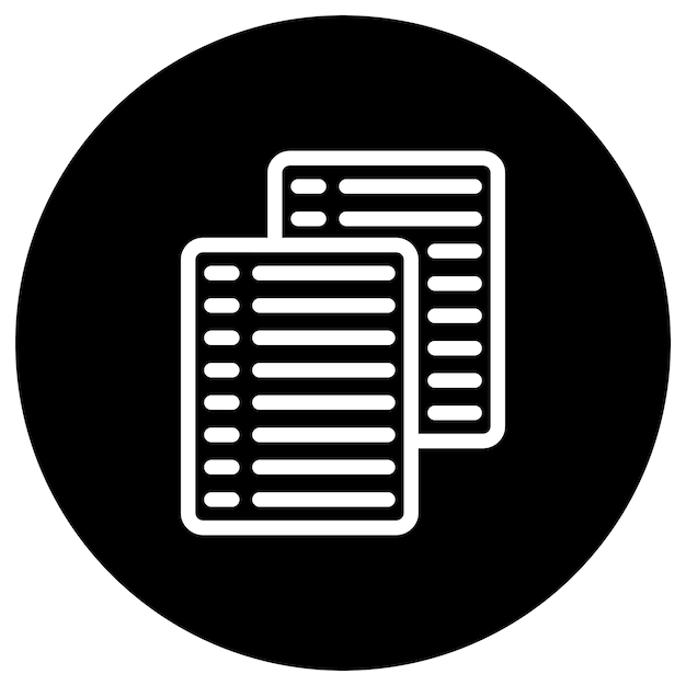 Ilustración de diseño de íconos vectoriales de papeles