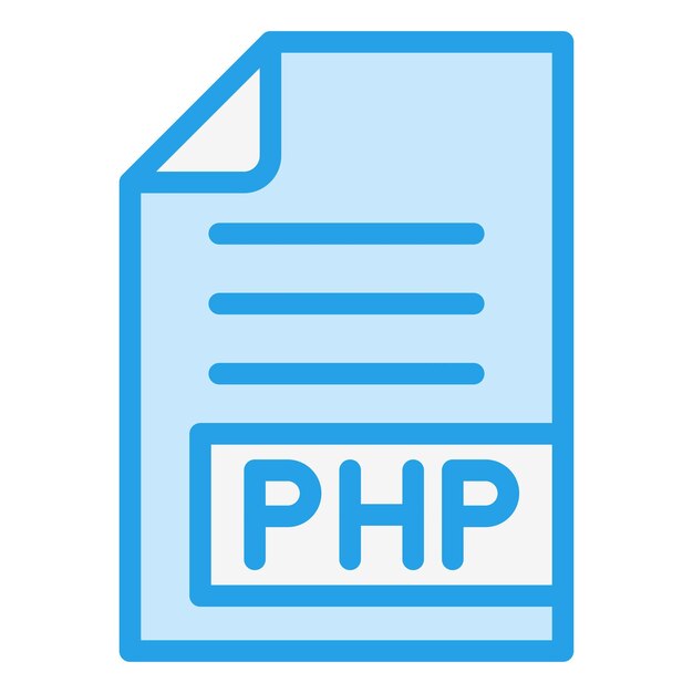 Vector ilustración del diseño de íconos vectoriales de php