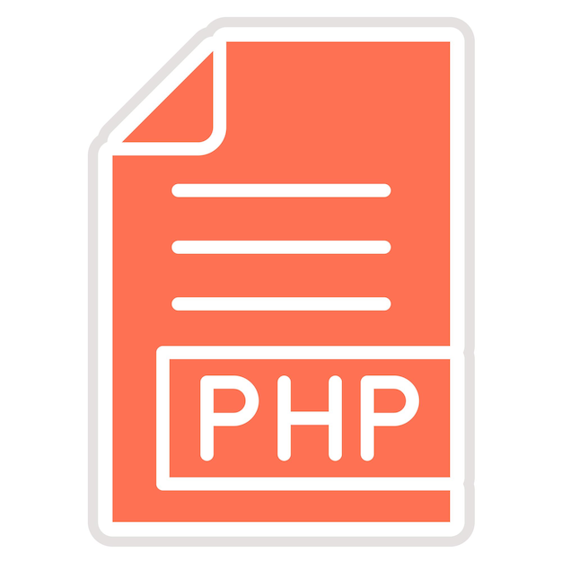 Ilustración del diseño de íconos vectoriales de PHP