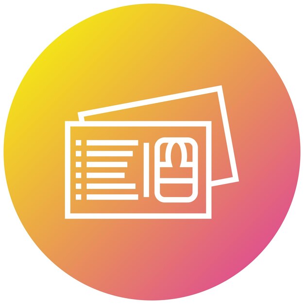 Ilustración de diseño de íconos vectoriales de postales