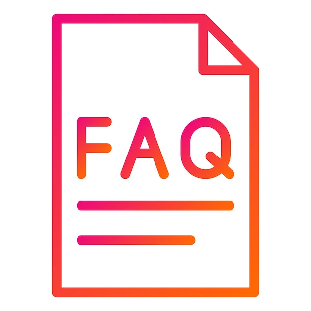 Ilustración de diseño de iconos vectoriales de preguntas frecuentes