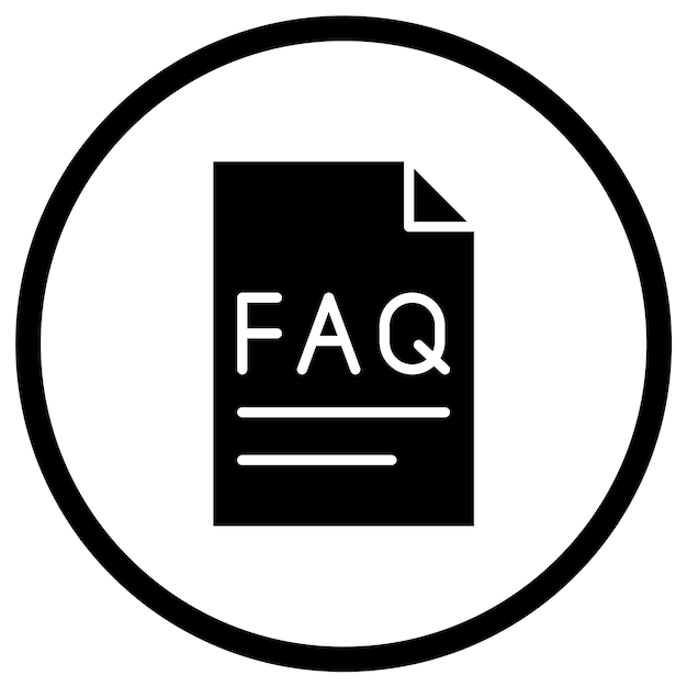Ilustración de diseño de iconos vectoriales de preguntas frecuentes