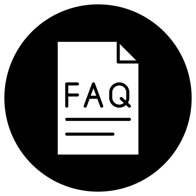 Ilustración de diseño de iconos vectoriales de preguntas frecuentes