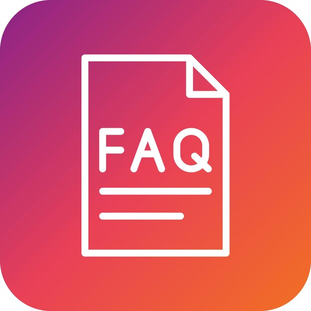 Ilustración de diseño de iconos vectoriales de preguntas frecuentes