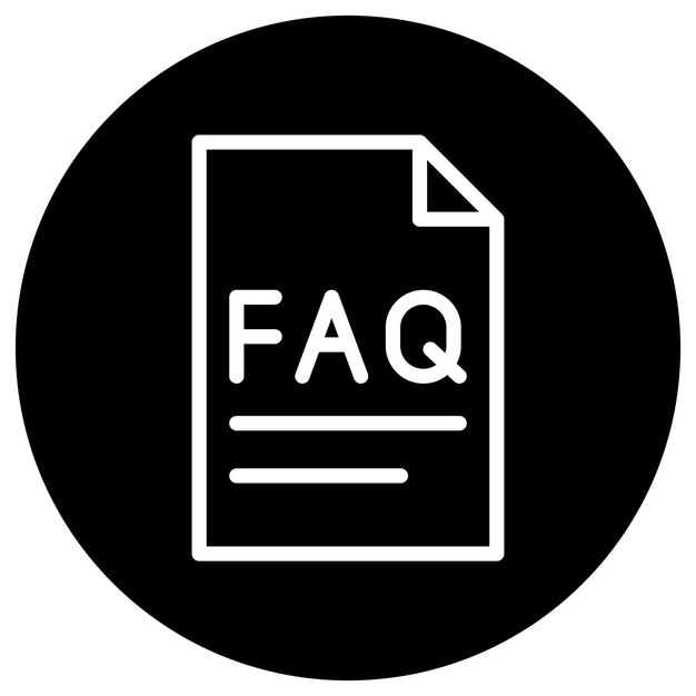 Ilustración de diseño de iconos vectoriales de preguntas frecuentes