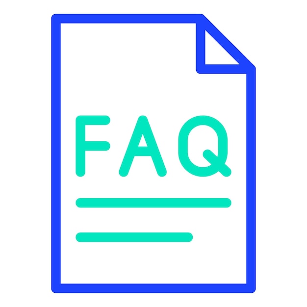 Ilustración de diseño de iconos vectoriales de preguntas frecuentes