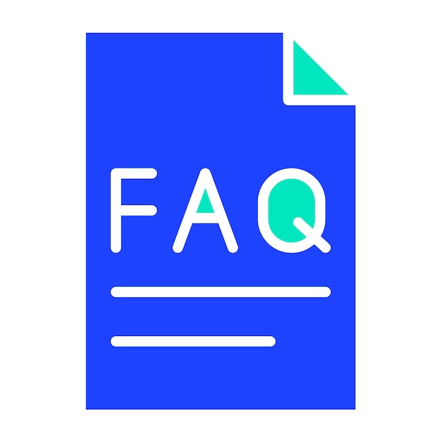 Ilustración de diseño de iconos vectoriales de preguntas frecuentes