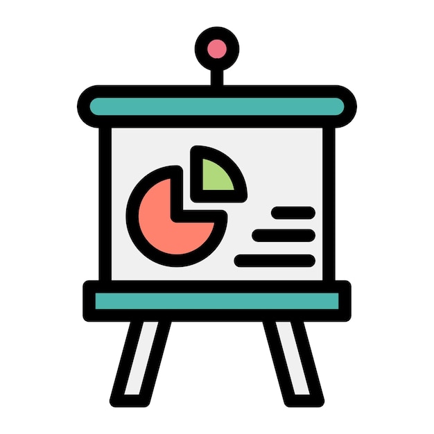 Ilustración de diseño de íconos vectoriales de presentación