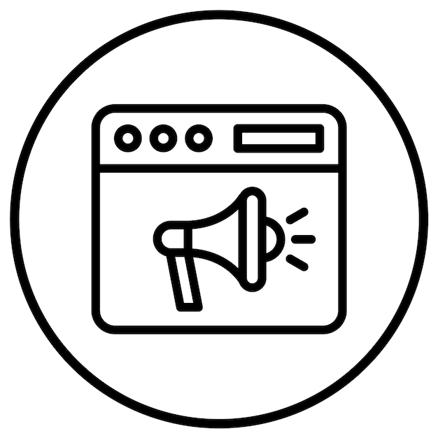 Ilustración de diseño de íconos vectoriales de promoción web
