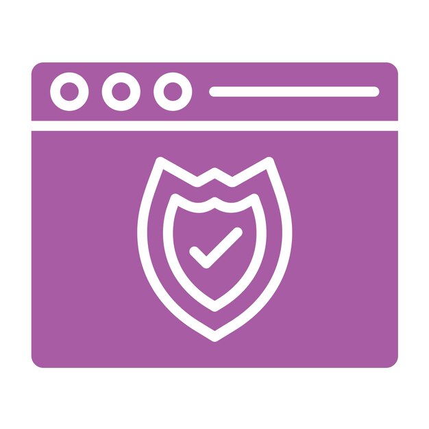 Ilustración de diseño de íconos vectoriales de protección web