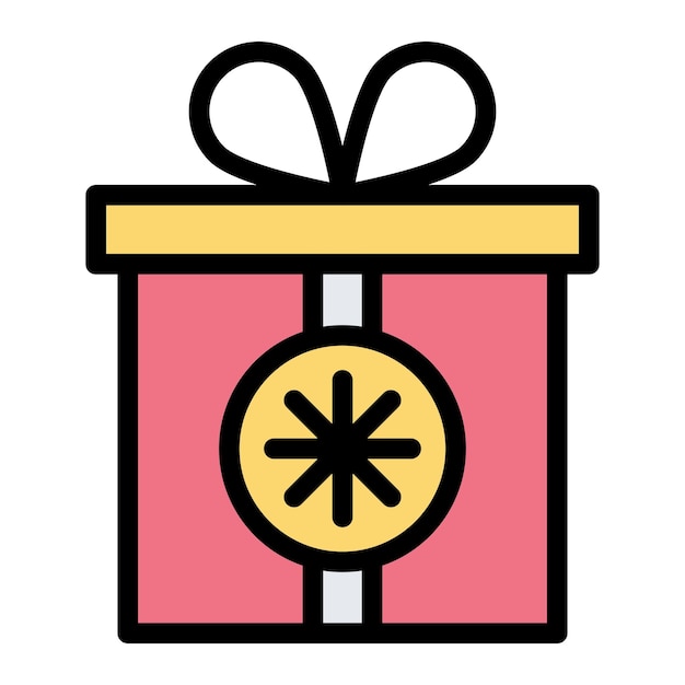 Ilustración de diseño de iconos vectoriales para regalos