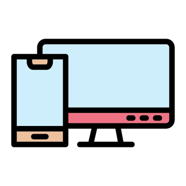 Ilustración de diseño de íconos vectoriales responsivos