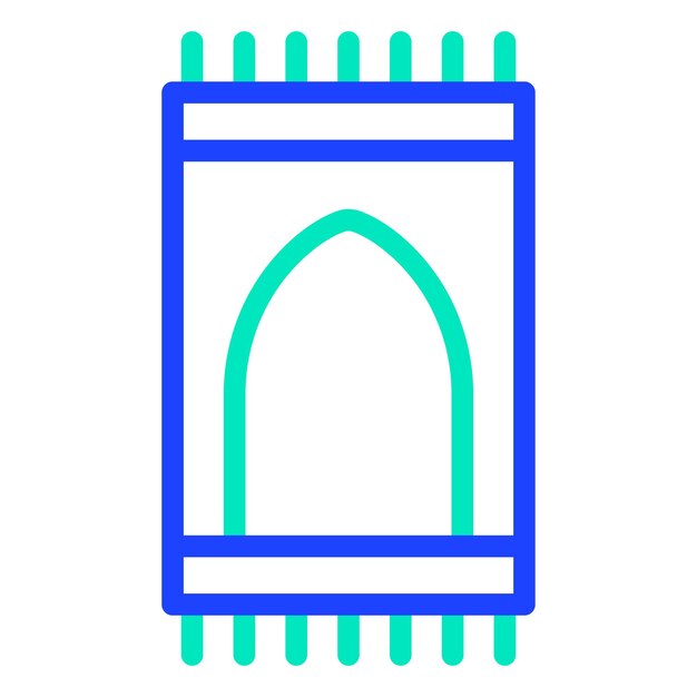 Ilustración del diseño de íconos vectoriales de Sajadah