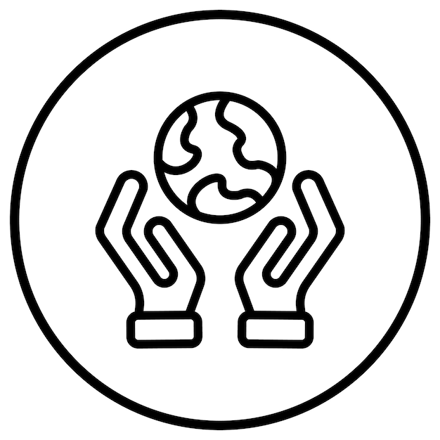 Ilustración de diseño de íconos vectoriales de Save the World