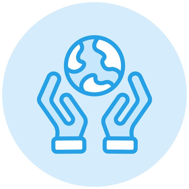 Ilustración de diseño de íconos vectoriales de Save the World