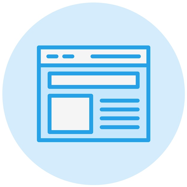 Ilustración de diseño de íconos vectoriales de sitios web
